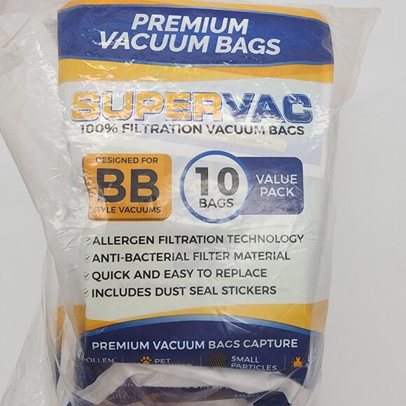 VEVA Premium Vacuum Bags Type BB 40 Count Super Vac 100% Filtration OKBBPAPER - Picture 2 of 8